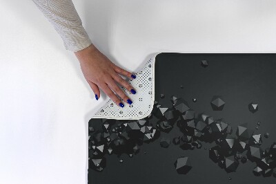 Tapete Poliedros pretos 3D