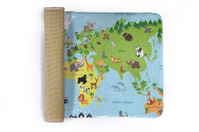 Tapete cozinha Mapa-mundo dos animais