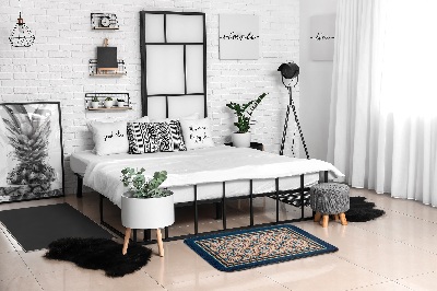 Tapete Padrão geométrico com ornamentos de plantas