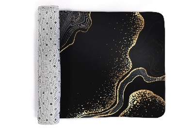 Tapete Motivo abstrato com linhas pretas e douradas