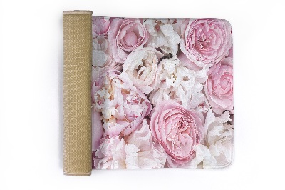 Tapete cozinha Flores de peónia cor-de-rosa e brancas