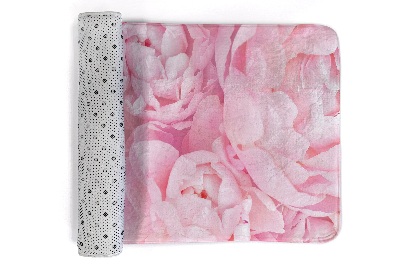 Carpete Flores de peónia cor-de-rosa