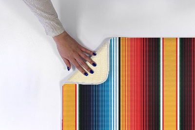 Tapete cozinha Riscas horizontais coloridas em estilo mexicano