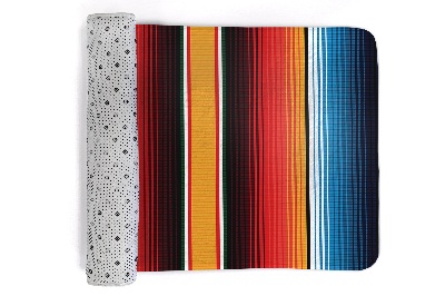 Tapete cozinha Riscas horizontais coloridas em estilo mexicano