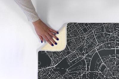 Tapete Mapa da cidade com rio e ruas