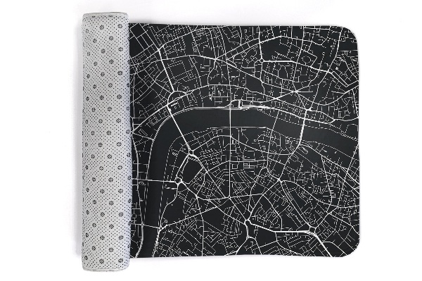 Tapete Mapa da cidade com rio e ruas