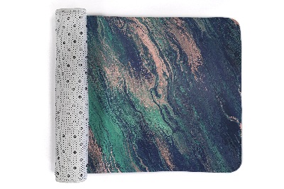 Tapete cozinha Ondas de mármore verde e azul