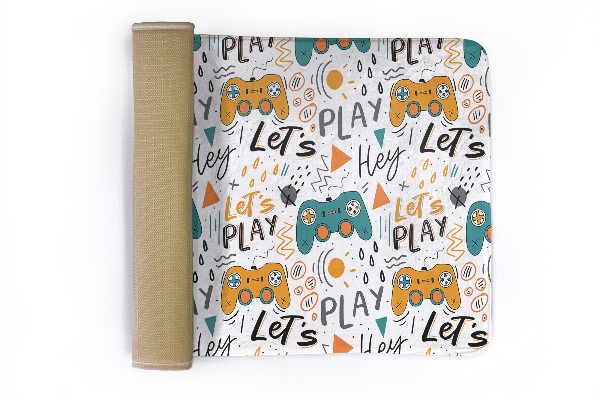 Tapete cozinha Controladores de jogos e letras "Let's Play