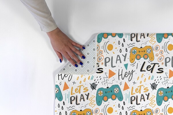 Tapete cozinha Controladores de jogos e letras "Let's Play