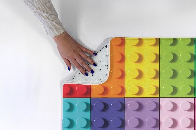 Tapete cozinha Blocos coloridos semelhantes a LEGO