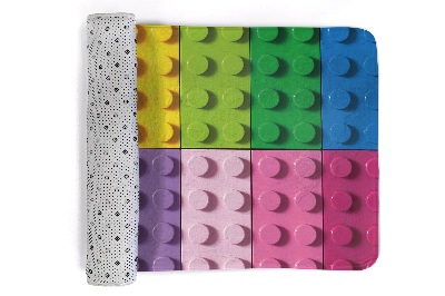 Tapete cozinha Blocos coloridos semelhantes a LEGO