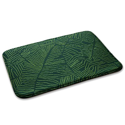 Tapete cozinha Folhas verdes com padrão linear