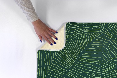 Tapete cozinha Folhas verdes com padrão linear