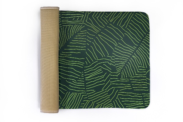 Tapete cozinha Folhas verdes com padrão linear