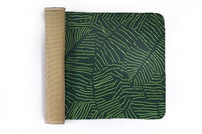 Tapete cozinha Folhas verdes com padrão linear