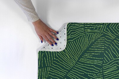 Tapete cozinha Folhas verdes com padrão linear
