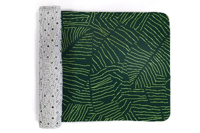 Tapete cozinha Folhas verdes com padrão linear