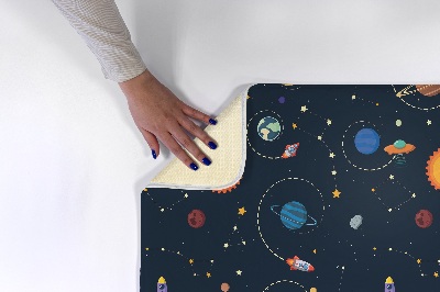 Tapete cozinha Motivo cósmico com planetas e foguetões