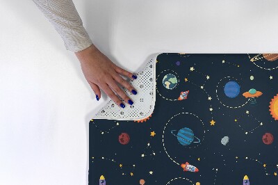 Tapete cozinha Motivo cósmico com planetas e foguetões