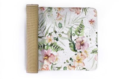 Tapete cozinha Motivo floral com folhas e flores