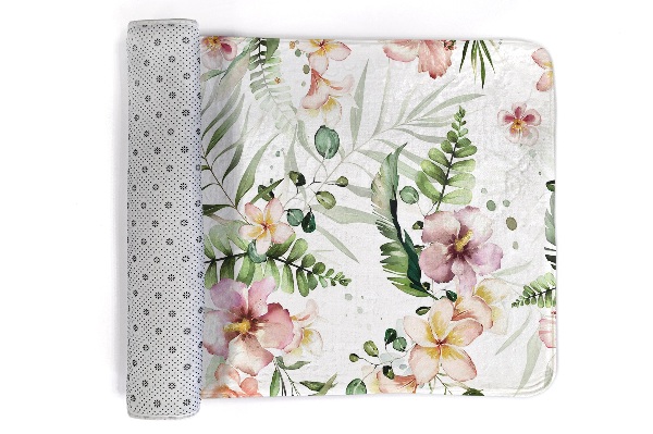 Tapete cozinha Motivo floral com folhas e flores
