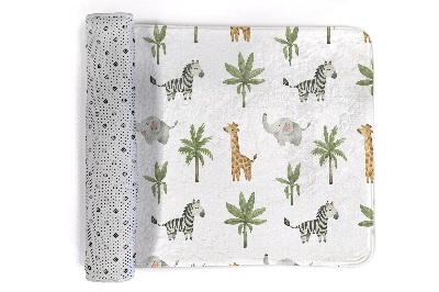 Tapete Animais de safari e plantas tropicais