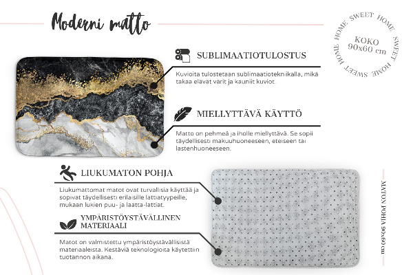 Carpete Mandala colorida sobre um fundo preto