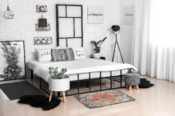 Carpete Padrão floral oriental simétrico