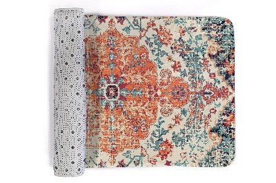 Carpete Padrão floral oriental simétrico