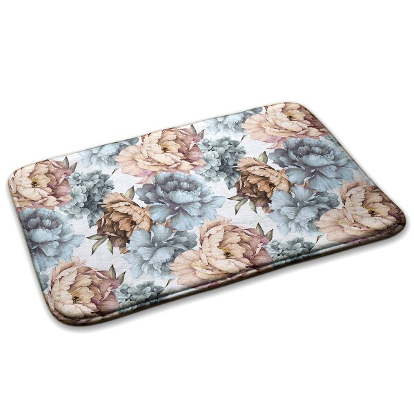 Tapete Padrão floral com peónias e hortênsias
