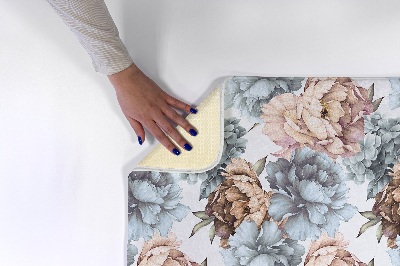 Tapete Padrão floral com peónias e hortênsias