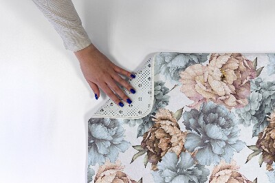Tapete Padrão floral com peónias e hortênsias