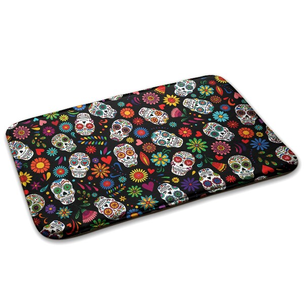 Carpete Caveiras e flores