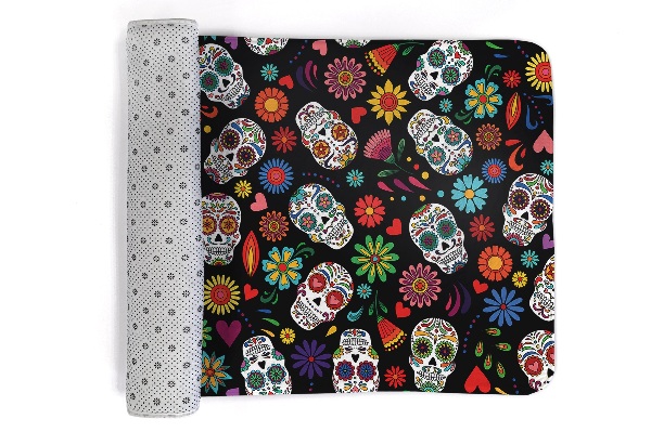 Carpete Caveiras e flores