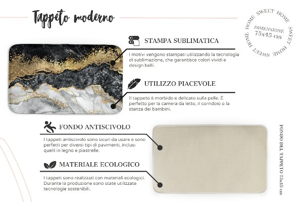 Tapete cozinha Padrão geométrico com linhas e formas