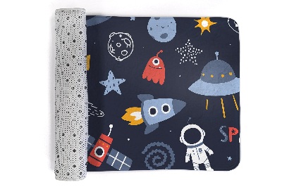Tapete cozinha Motivo espacial com foguetões e um astronauta