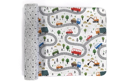 Tapete Estrada com carros e árvores