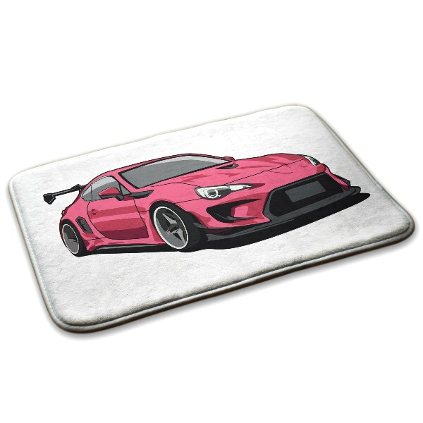 Tapete Carro desportivo cor-de-rosa