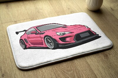 Tapete Carro desportivo cor-de-rosa