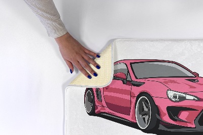 Tapete Carro desportivo cor-de-rosa