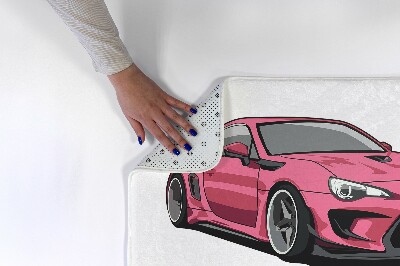 Tapete Carro desportivo cor-de-rosa