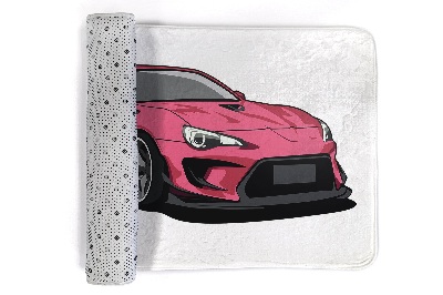 Tapete Carro desportivo cor-de-rosa