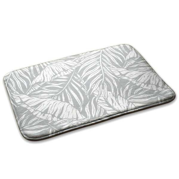 Tapete cozinha Folhas tropicais em tons de cinzento
