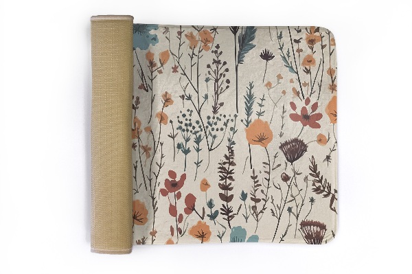 Carpete Padrão floral com folhas e ramos