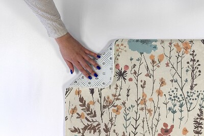 Carpete Padrão floral com folhas e ramos