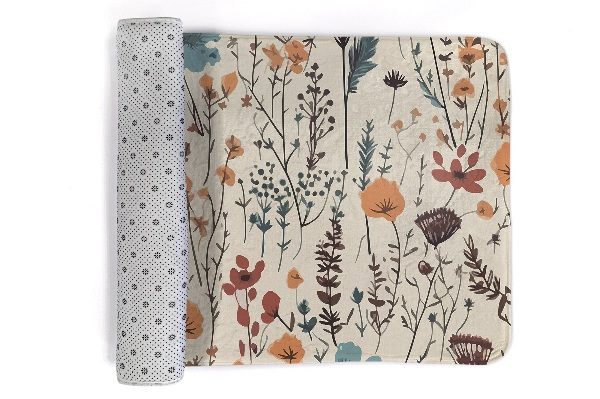 Carpete Padrão floral com folhas e ramos
