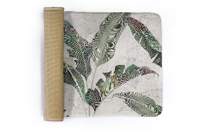 Tapete cozinha Folhas tropicais em tons de verde
