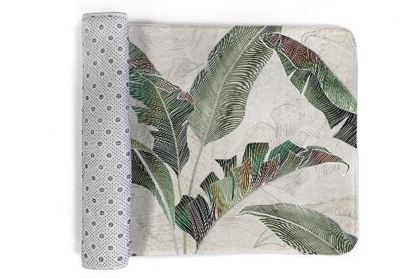 Tapete cozinha Folhas tropicais em tons de verde