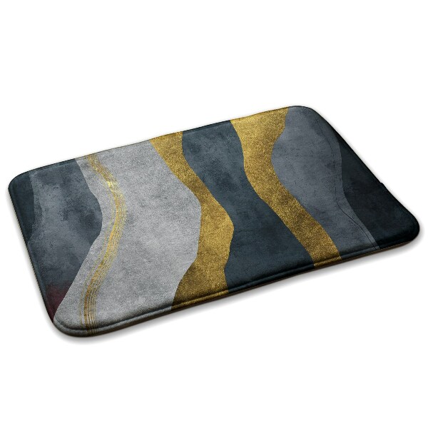 Tapete Linhas onduladas abstractas em tons de dourado