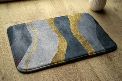 Tapete Linhas onduladas abstractas em tons de dourado